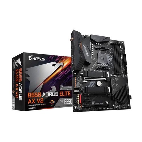 GIGABYTE B550 Aorus Elite AX V2 Wifi DDR4 AMD Motherboard - Byte Baazar