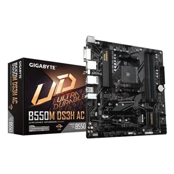 GIGABYTE B550M DS3H AC Wifi DDR4 AMD Motherboard - Byte Baazar