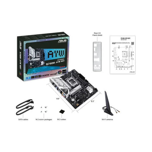 ASUS B760M-AYW WIFI DDR5 Intel Motherboard - Byte Baazar