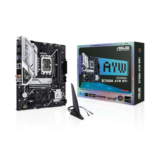 ASUS B760M-AYW WIFI DDR5 Intel Motherboard - Byte Baazar