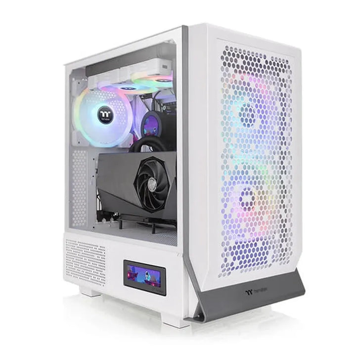 THERMALTAKE Ceres 300 ARGB EATX Mid Tower Cabinet (White) - Byte Baazar