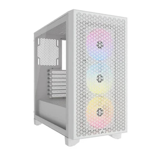 CORSAIR 3000D RGB Airflow ATX Mid Tower Cabinet (White) - Byte Baazar