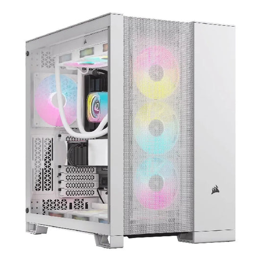 CORSAIR 6500D Airflow ATX Mid Tower Dual Chamber Cabinet (White) - Byte Baazar