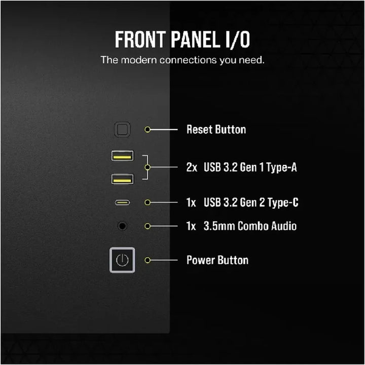 CORSAIR 2500D Airflow MATX Mini Tower Dual Chamber Cabinet (Black) - Byte Baazar