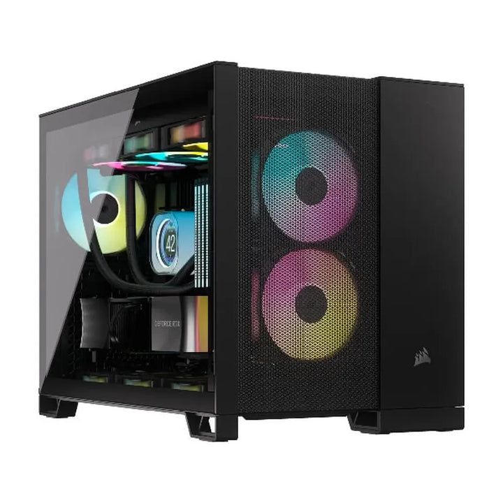 CORSAIR 2500D Airflow MATX Mini Tower Dual Chamber Cabinet (Black) - Byte Baazar