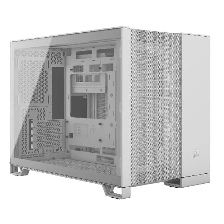 CORSAIR 2500D Airflow MATX Mini Tower Dual Chamber Cabinet (White) - Byte Baazar