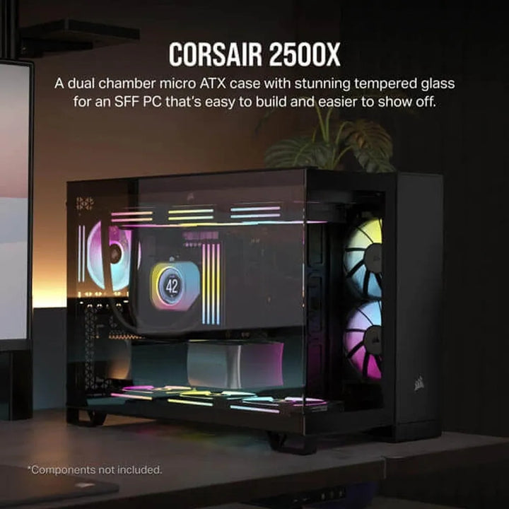 CORSAIR 2500X ATX Mid Tower Dual Chamber Cabinet (Black) - Byte Baazar