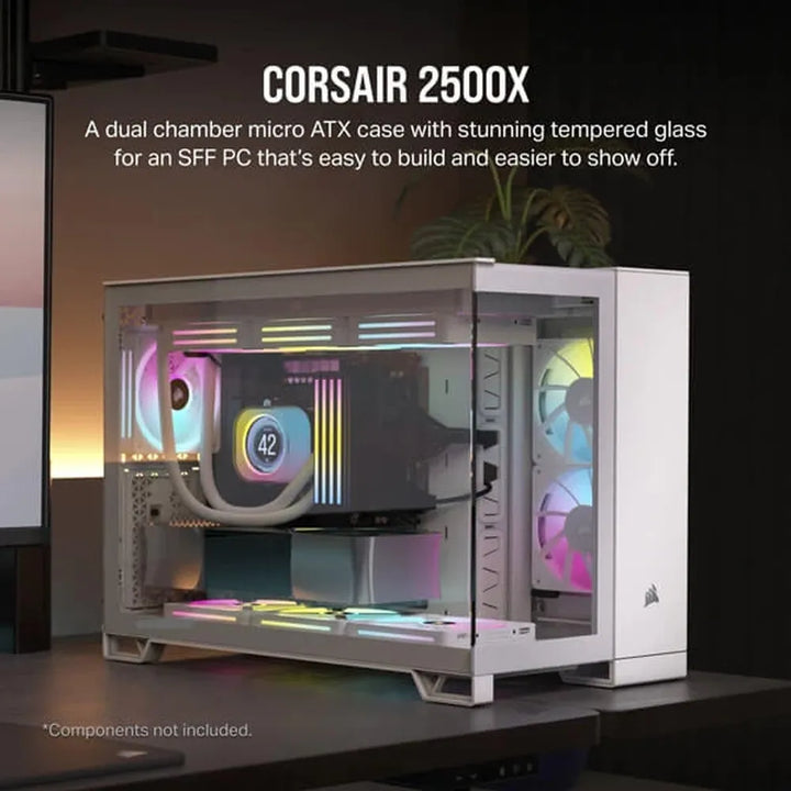 CORSAIR 2500X ATX Mid Tower Dual Chamber Cabinet (White) - Byte Baazar