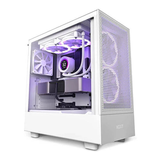 NZXT H5 Flow ATX Mid Tower Cabinet (White) - Byte Baazar