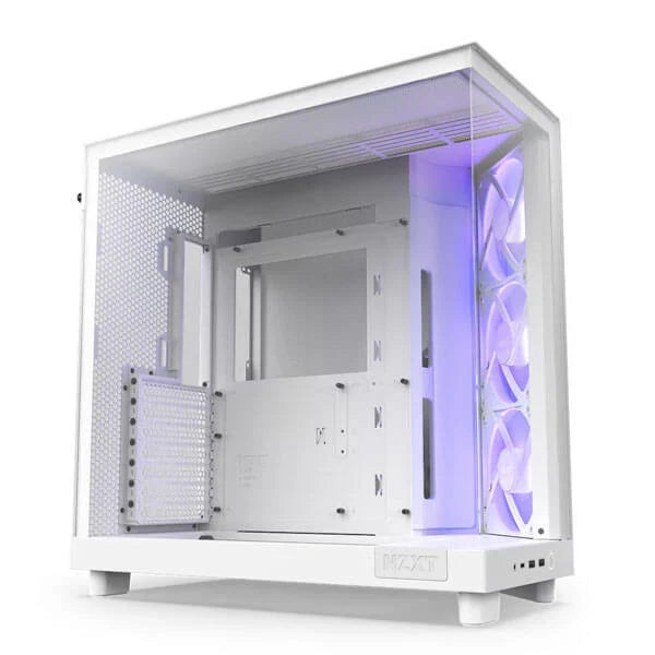 NZXT H6 Flow RGB ATX Mid Tower Cabinet (White) - Byte Baazar