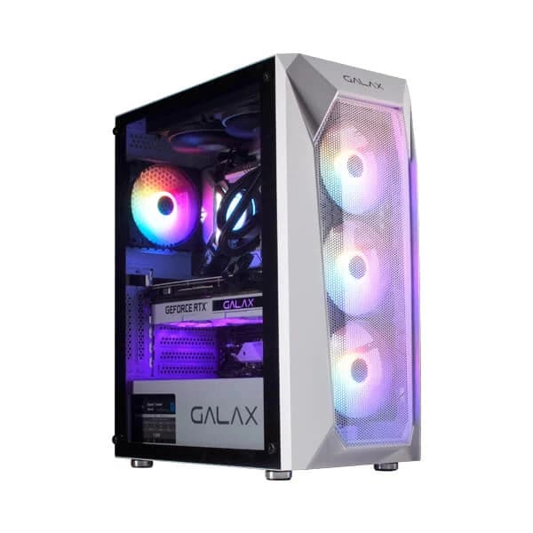 GALAX Revolution 05 Mesh RGB ATX Mid Tower Cabinet (White) - Byte Baazar