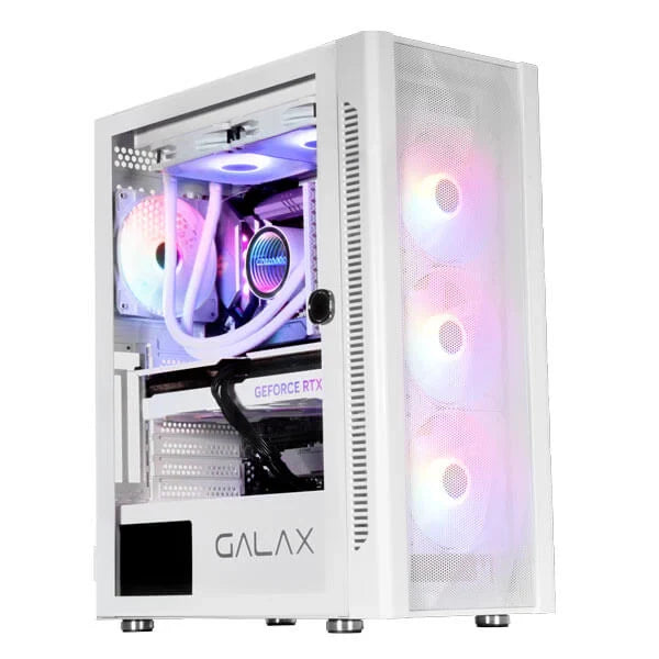 GALAX Revolution-06 Mesh RGB ATX Mid Tower Cabinet (White) - Byte Baazar