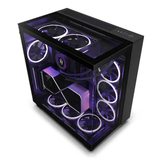 NZXT H9 Elite ATX Mid Tower Cabinet (Black) - Byte Baazar