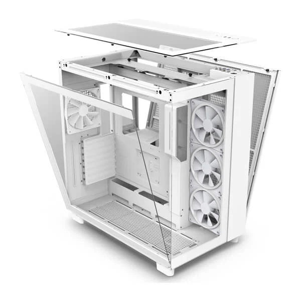 NZXT H9 Elite ATX Mid Tower Cabinet ( White ) - Byte Baazar