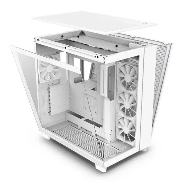 NZXT H9 Flow ATX Mid Tower Cabinet TG Side Panel (White) - Byte Baazar