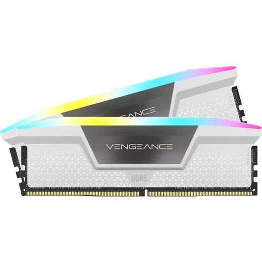 CORSAIR Vengeance RGB 32GB ( 16GB x 2 ) 6000MHz DDR5 Ram (White) - Byte Baazar