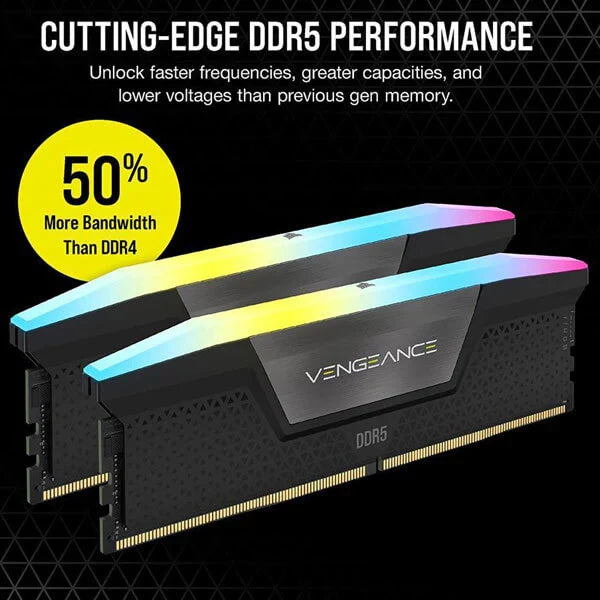 CORSAIR Vengeance RGB Series 32GB ( 16GBx2 ) 7000MHz DDR5 RAM - Byte Baazar