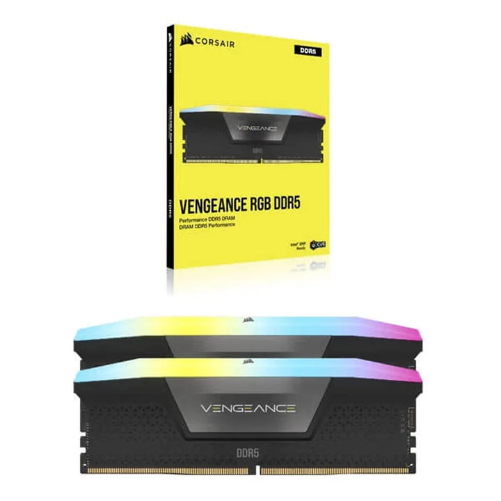 CORSAIR Vengeance RGB 32GB ( 16GB x 2 ) 6000MHz DDR5 RAM (Black) - Byte Baazar