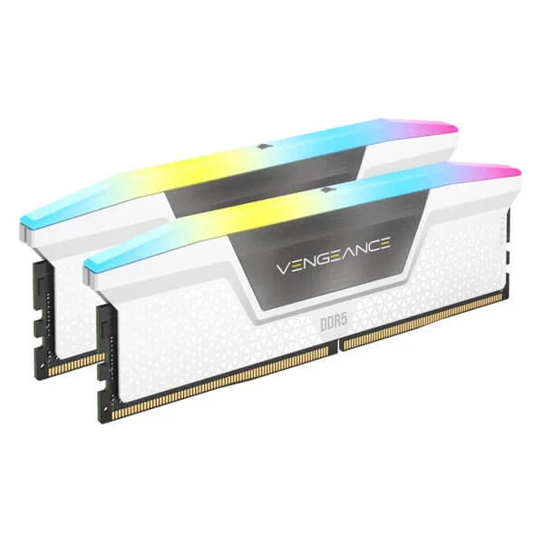 CORSAIR Vengeance RGB 32GB ( 16GB x 2 ) 6000MHz DDR5 RAM (White) - Byte Baazar