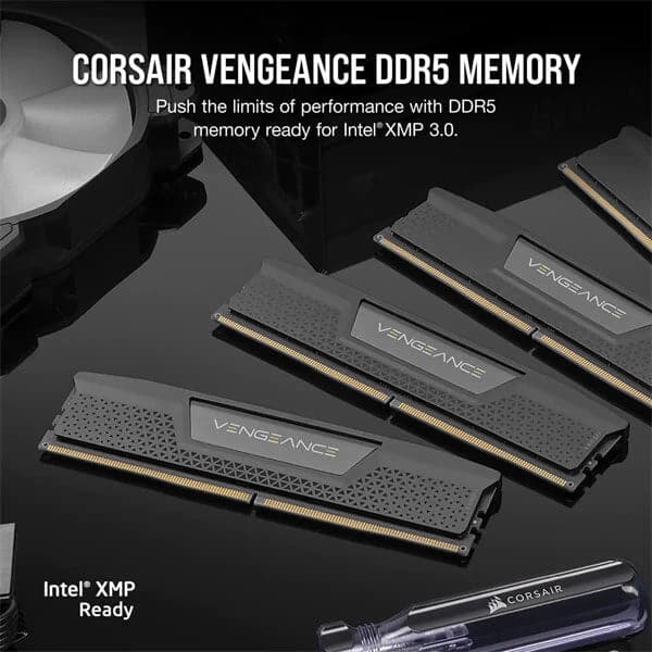 CORSAIR Vengeance 32GB ( 16GB x 2 ) DDR5 6000MHz RAM ( Black ) - Byte Baazar