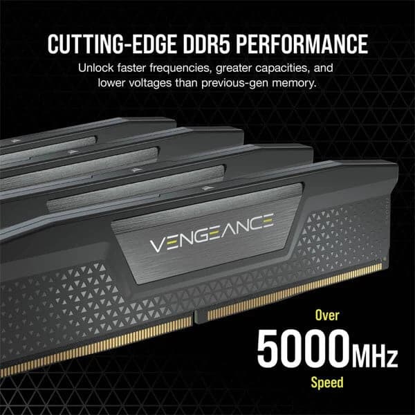 CORSAIR Vengeance 32GB ( 16GB x 2 ) DDR5 6000MHz RAM ( Black ) - Byte Baazar