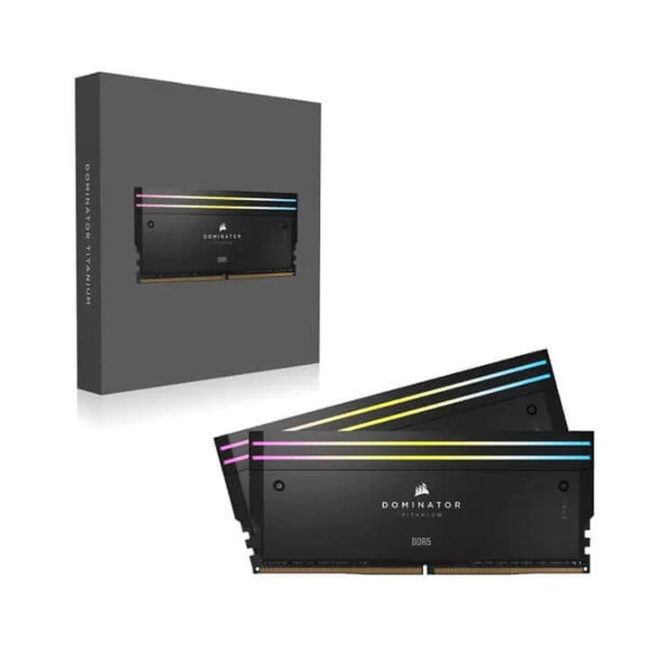 CORSAIR Dominator Titanium RGB 32GB ( 16GBx2 ) 6000MHz DDR5 RAM (Black) - Byte Baazar