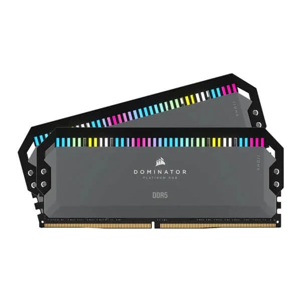 CORSAIR Dominator Platinum RGB 32GB ( 16GBx2 ) 6200MHz DDR5 RAM ( Black ) - Byte Baazar