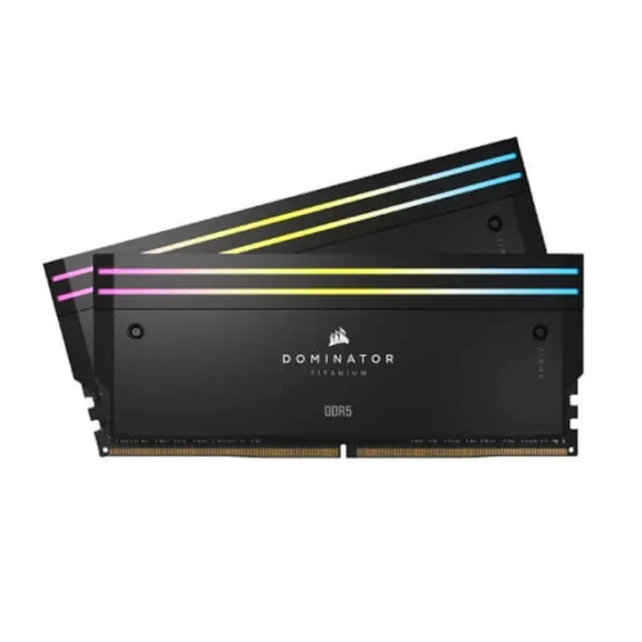 CORSAIR Dominator Titanium RGB 32GB ( 16GBx2 ) 7200MHz DDR5 RAM ( Black ) - Byte Baazar