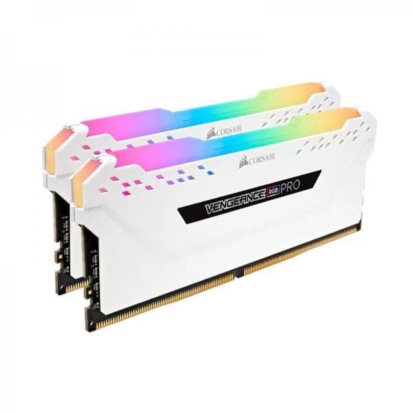 CORSAIR Vengeance RGB Pro 32GB ( 16GBx2 ) 3600MHz DDR4 RAM ( White ) - Byte Baazar