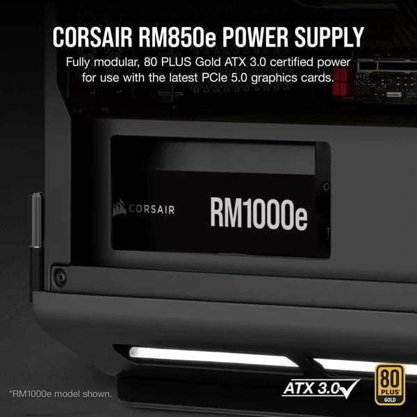 CORSAIR RM850e 850W 80 + Gold Fully Modular ATX 3.0 Power Supply - Byte Baazar