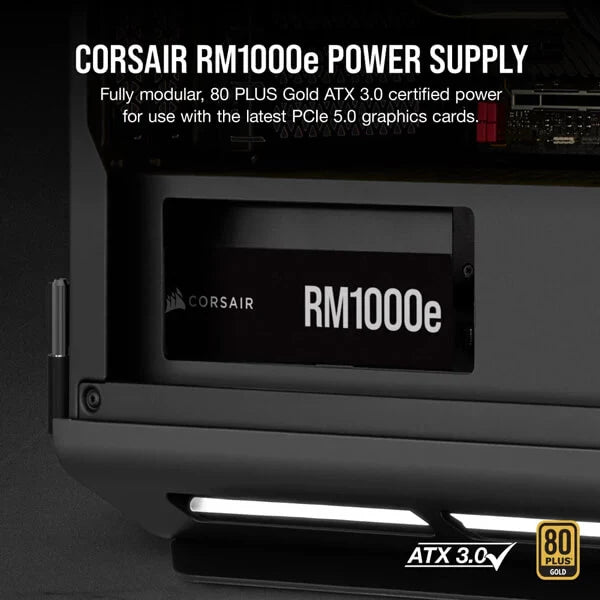 CORSAIR RM1000e 1000W 80 + Gold Fully Modular ATX 3.0 Power Supply - Byte Baazar