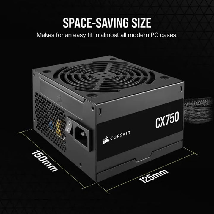 CORSAIR CX750 750W 80+ Bronze Non Modular ATX Power Supply - Byte Baazar