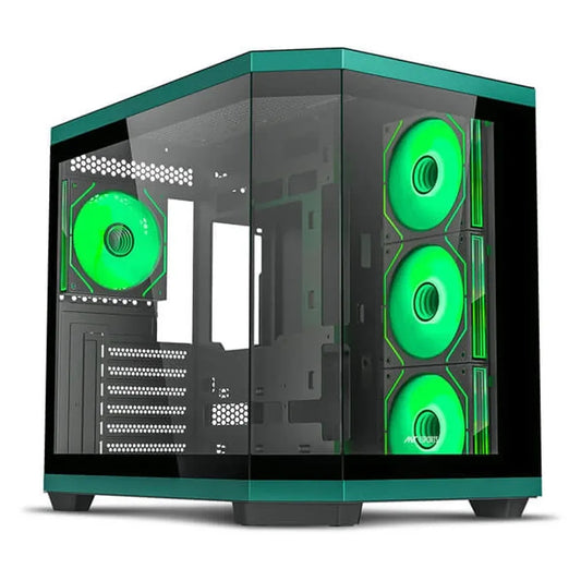 ANT ESPORTS Crystal X11 ARGB ATX Mid Tower Cabinet (Green) - Byte Baazar