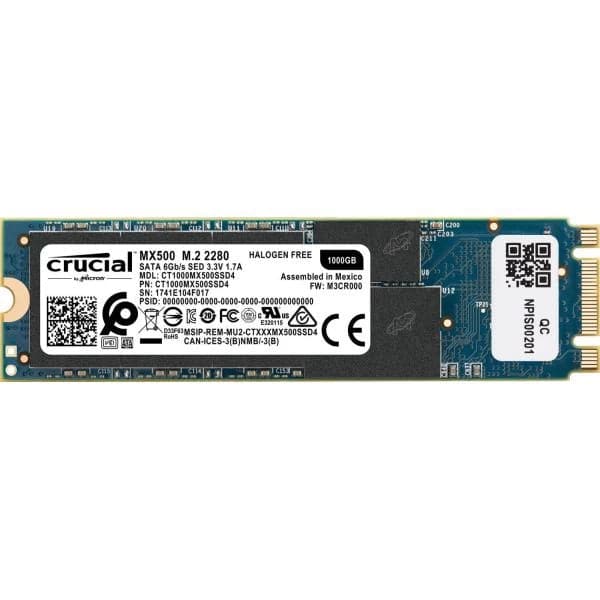 CRUCIAL MX500 1TB 3D NAND M.2 SATA SATA 3 Solid State Drive ( SSD ) - Byte Baazar