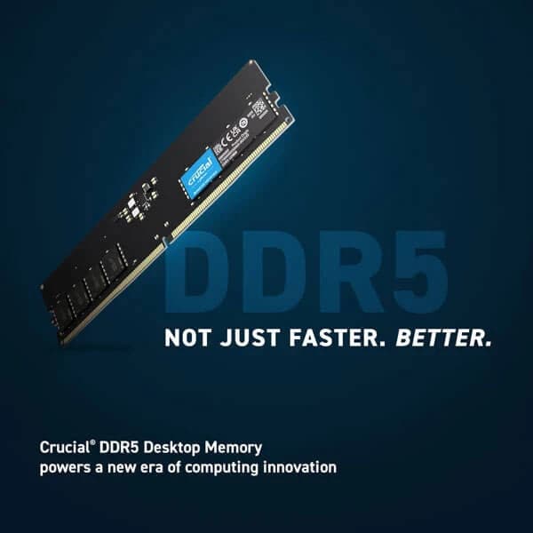 CRUCIAL 16GB ( 16GBx1 ) 4800MHz DDR5 RAM - Byte Baazar