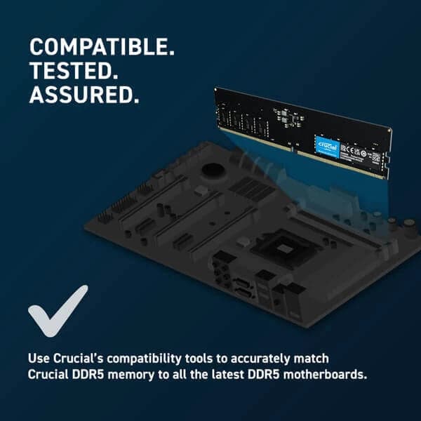 CRUCIAL 8GB (8GBx1) 4800MHz DDR5 RAM - Byte Baazar