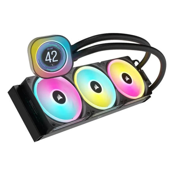 CORSAIR iCUE Link H150i LCD RGB 360mm CPU Liquid Cooler (Black) - Byte Baazar