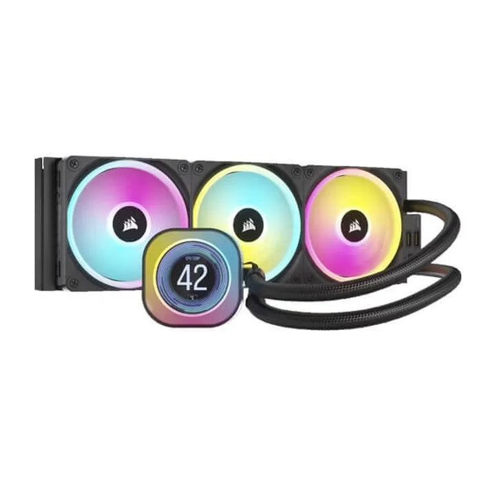 CORSAIR iCUE Link H150i LCD RGB 360mm CPU Liquid Cooler (Black) - Byte Baazar