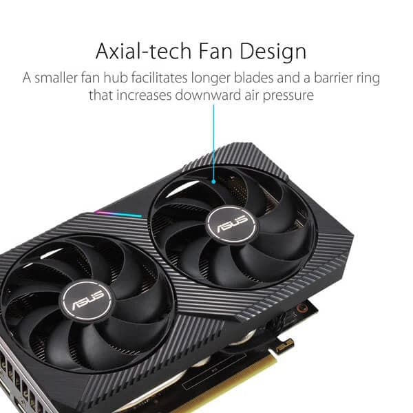 ASUS Dual GeForce RTX 3060 Dual OC V2 LHR 12GB Nvidia Graphic Card - Byte Baazar