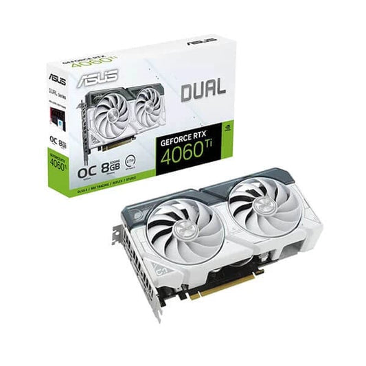 ASUS Dual GeForce RTX 4060 Ti White OC Edition 8GB Nvidia Graphic Card - Byte Baazar