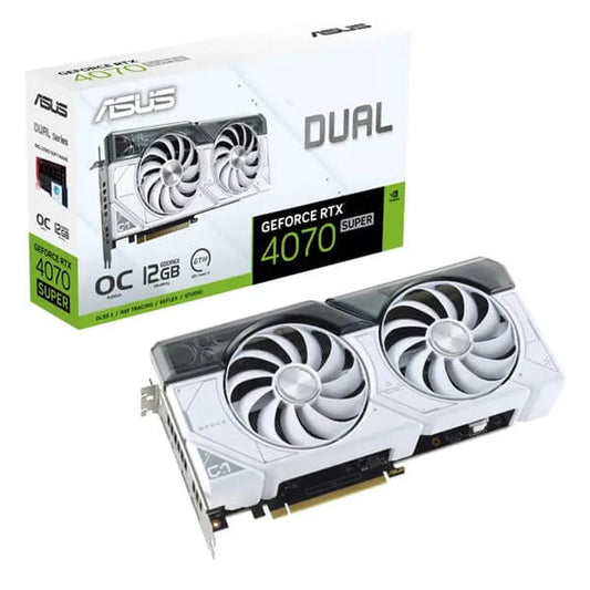 ASUS Dual GeForce RTX 4070 Super White OC 12GB Gaming Nvidia Graphic Card - Byte Baazar