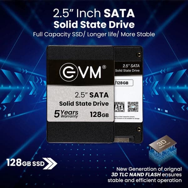 EVM 128GB 2.5 SATA SATA 3 Internal Solid State Drive (SSD) - Byte Baazar