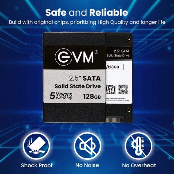 EVM 128GB 2.5 SATA SATA 3 Internal Solid State Drive (SSD) - Byte Baazar