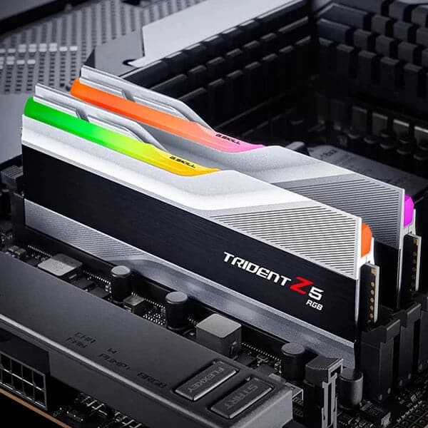 G.SKILL Trident Z5 RGB 64GB ( 32GBx2 ) 6000MHz DDR5 RAM ( Metallic Silver ) - Byte Baazar