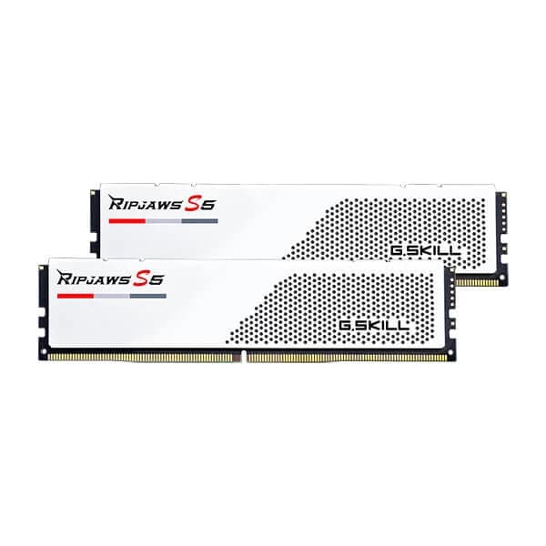 G.SKILL Ripjaws S5 32GB ( 16GBx2 ) 6000MHz DDR5 RAM ( White ) - Byte Baazar