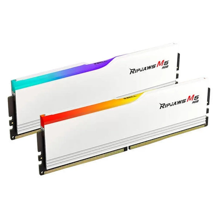 G.SKILL Ripjaws M5 RGB 64GB ( 32GBx2 ) 6000MHz DDR5 RAM ( Matte White ) - Byte Baazar