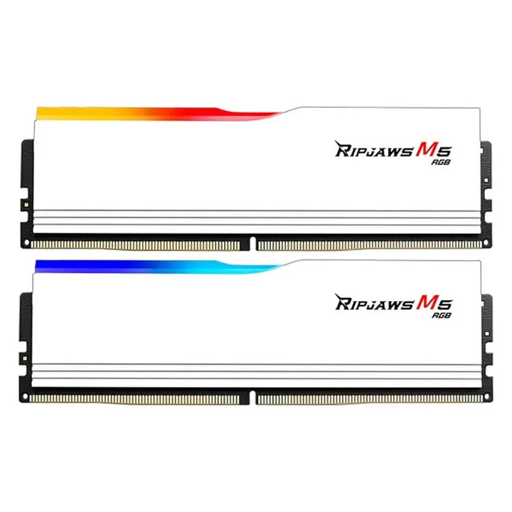 G.SKILL Ripjaws M5 RGB 64GB ( 32GBx2 ) 6000MHz DDR5 RAM ( Matte White ) - Byte Baazar