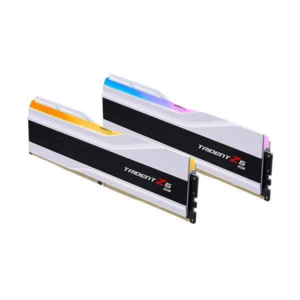 G.SKILL Trident Z5 RGB 64GB ( 32GBx2 ) 6000MHz DDR5 RAM ( Matte White ) - Byte Baazar