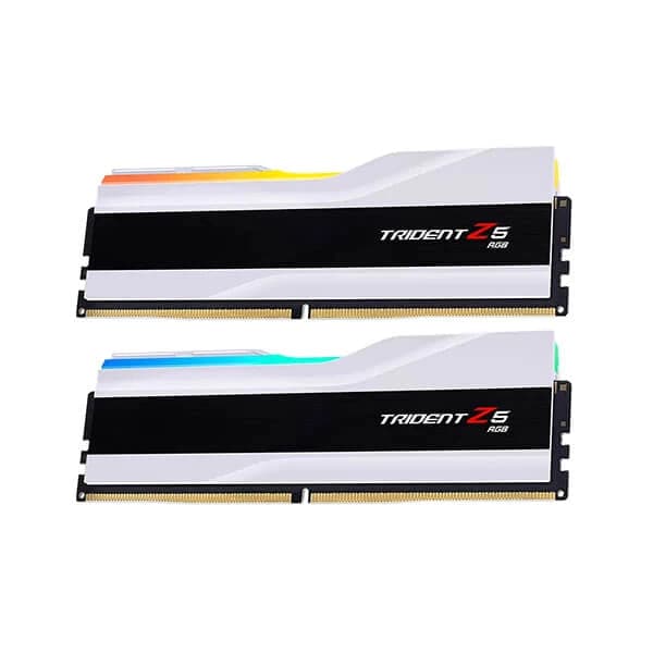 G.SKILL Trident Z5 RGB 32GB ( 16GBx2) DDR5 6000MHz RAM (Matte White) - Byte Baazar