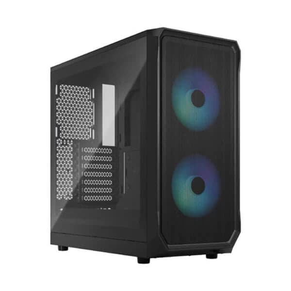 FRACTAL DESIGN Focus 2 Mesh RGB Clear Tint ATX Mid Tower Cabinet (Black) - Byte Baazar